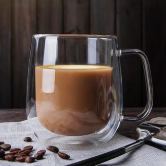 Transparent Double Wall Coffee Mugs