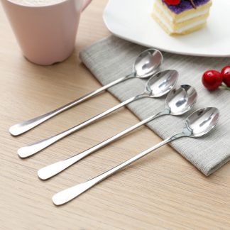 Simple Long Handled Stainless Steel Coffee Spoon