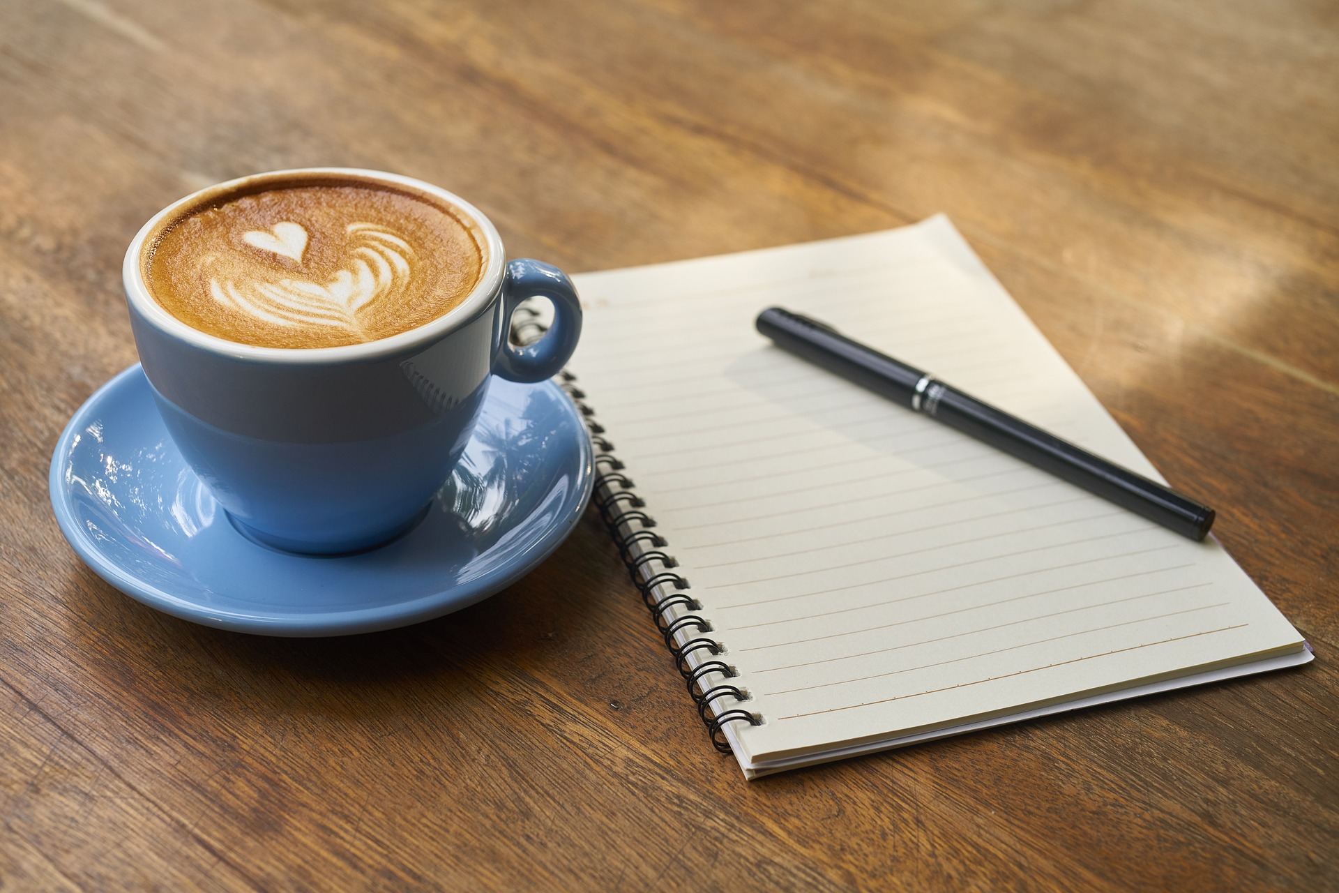 Coffee with note paper