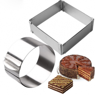 Professional Adjustable Eco-Friendly Stainless Steel Cake Molds Set